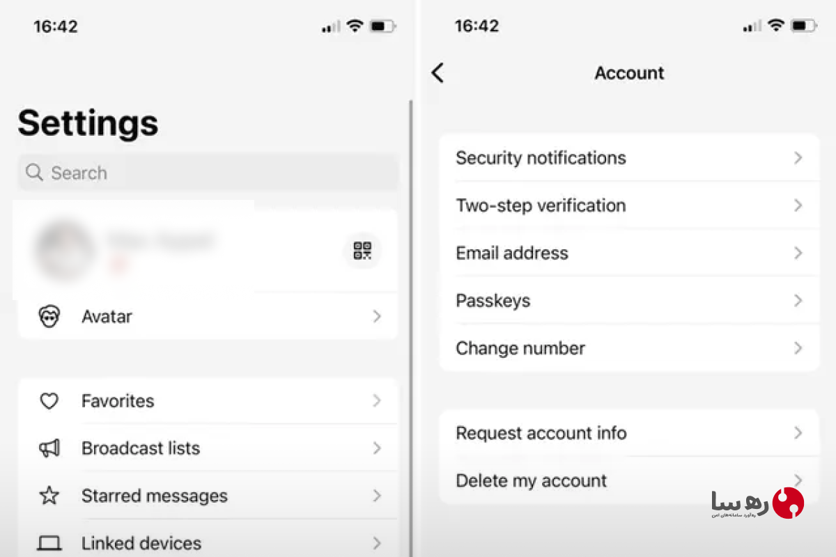 تنظیم passkeys در واتس اپ برای دستگاه های iOS