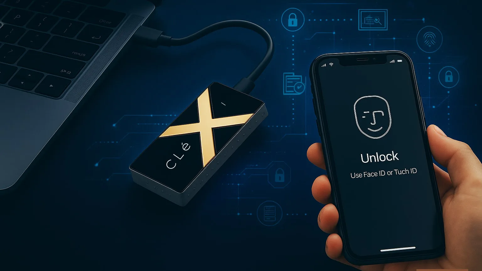 هارد اکسترنال رمزدار امن Clexi با قابلیت کنترل از طریق اپلیکیشن موبایل