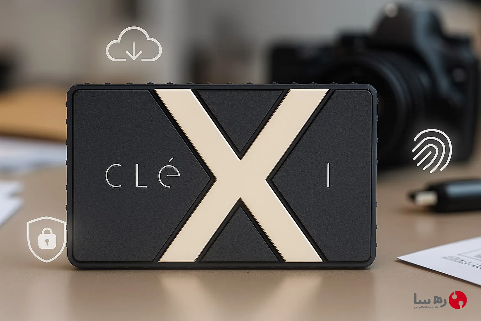 هارد اکسترنال امن داده Clexi با رمزنگاری سخت‌افزاری و قفل بیومتریک