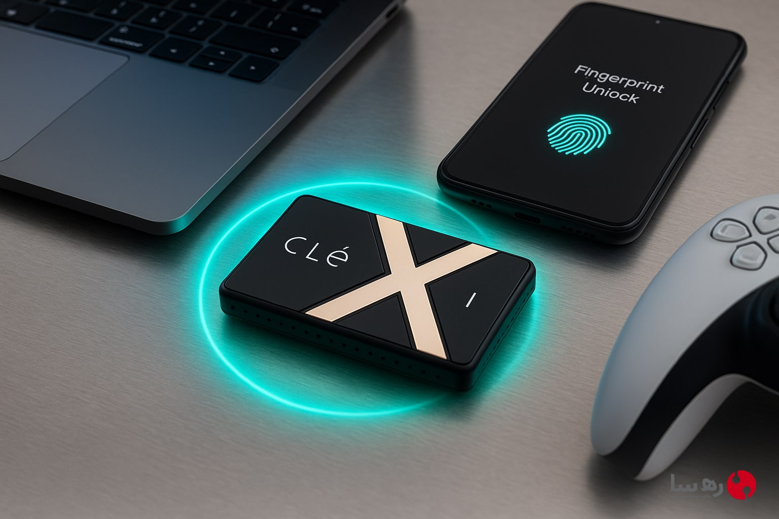 هارد SSD رمزگذاری شده Clexi متصل به لپ‌تاپ و امنیت بی‌نظیر داده