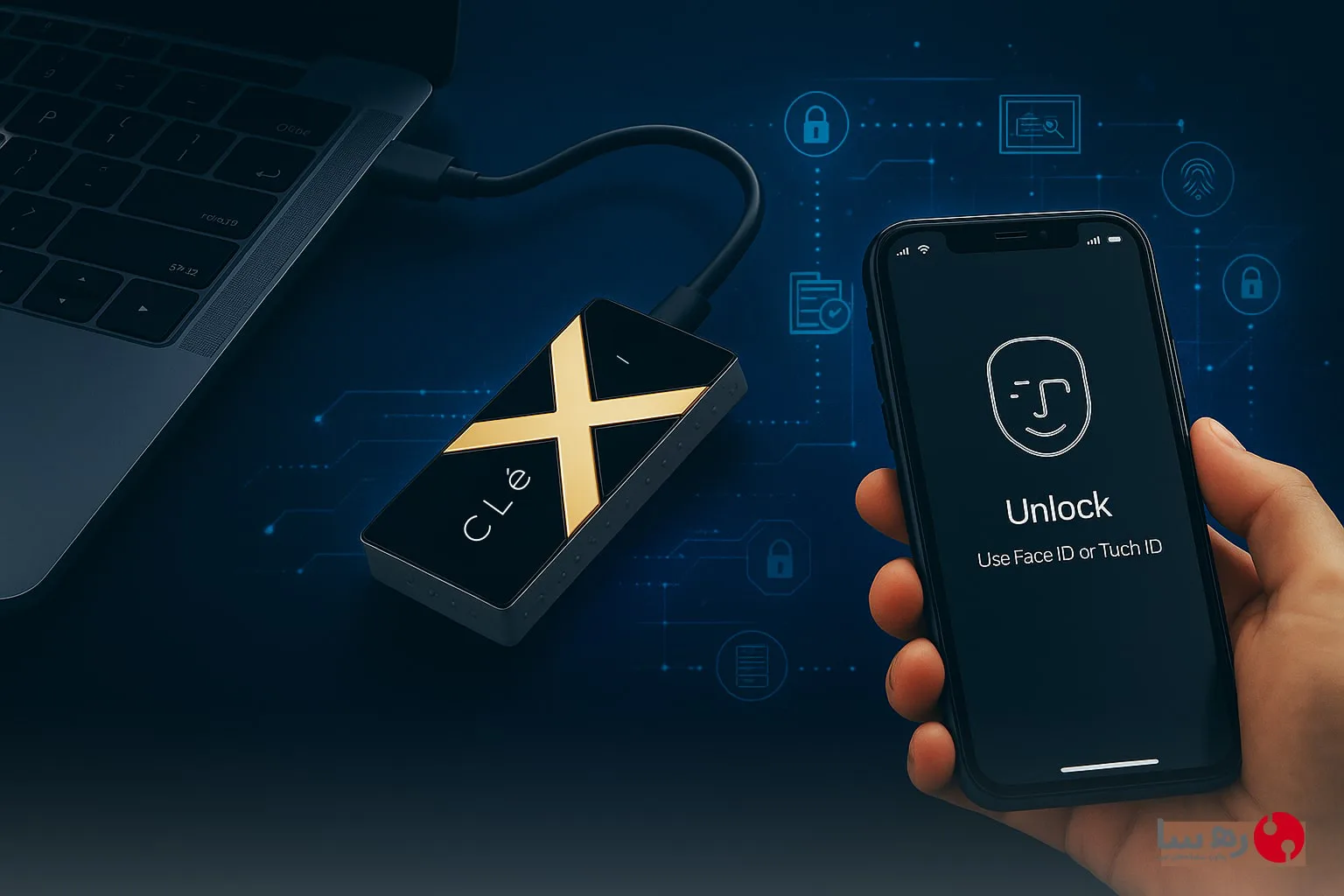 هارد اکسترنال رمزدار امن Clexi با قابلیت کنترل از طریق اپلیکیشن موبایل