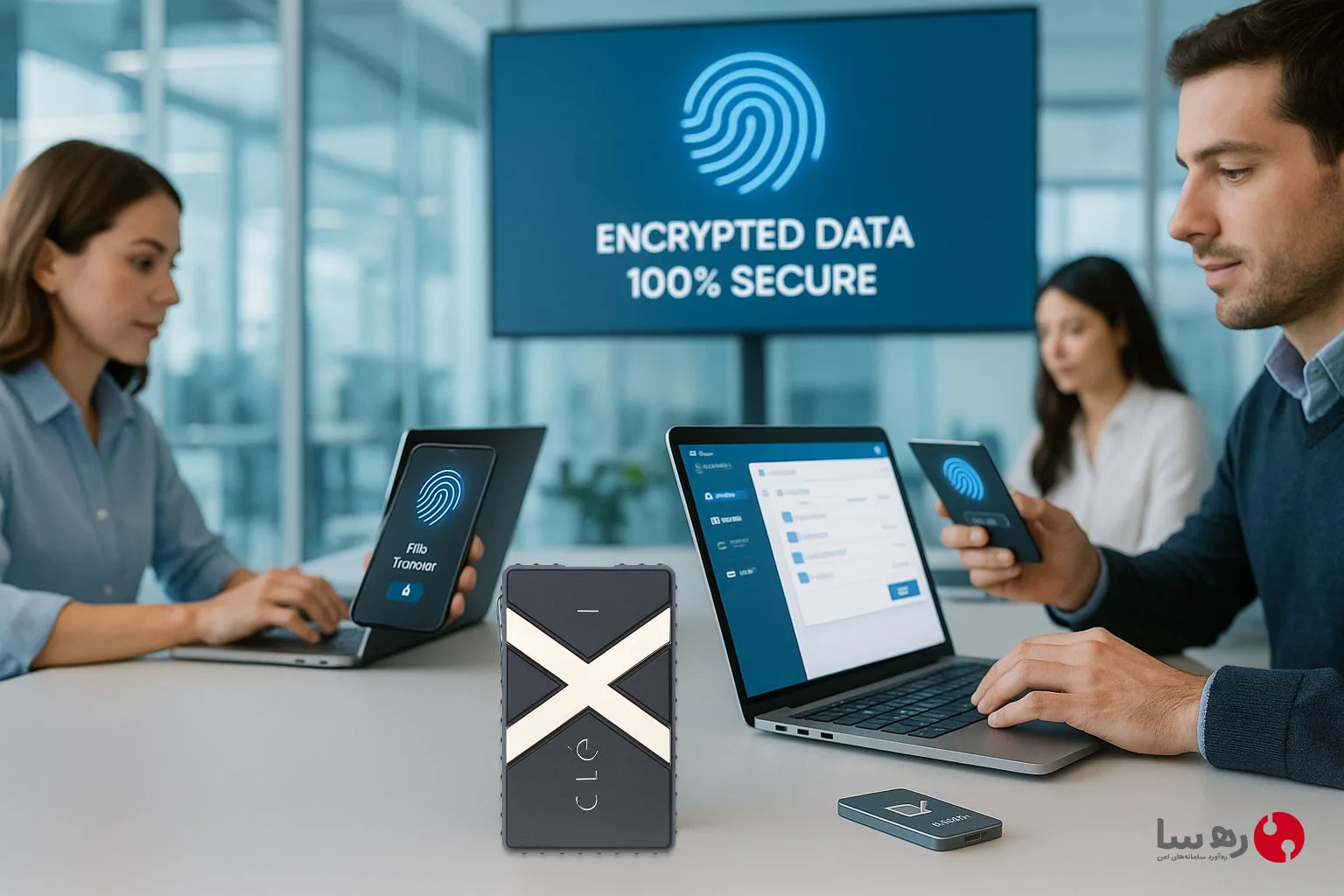 کنترل هارد اکسترنال امن Clexi با اپ بیومتریک
