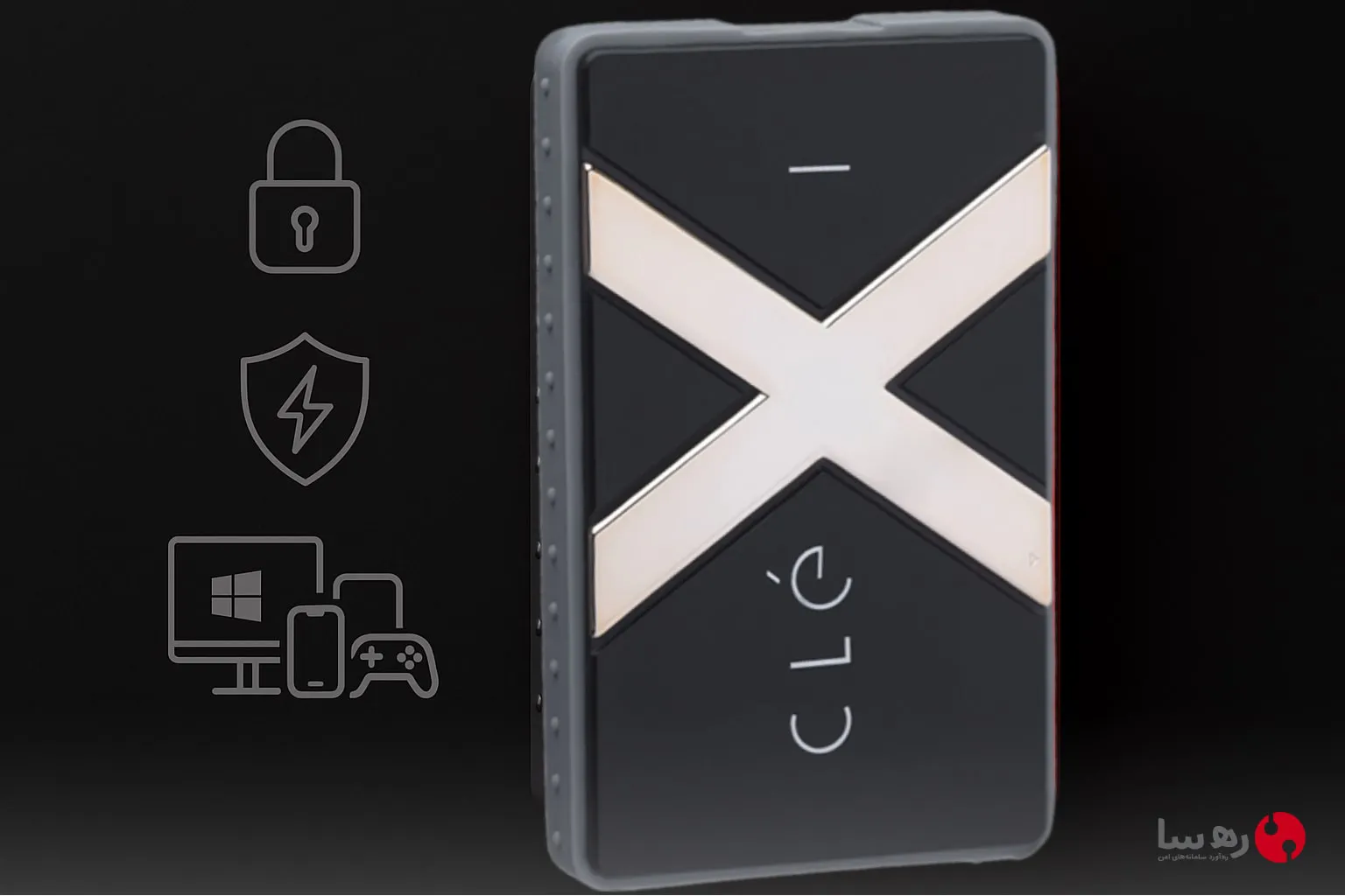 هارد اکسترنال Clexi متصل به کنسول بازی و تلویزیون، باز کردن با اپ موبایل و تشخیص چهره