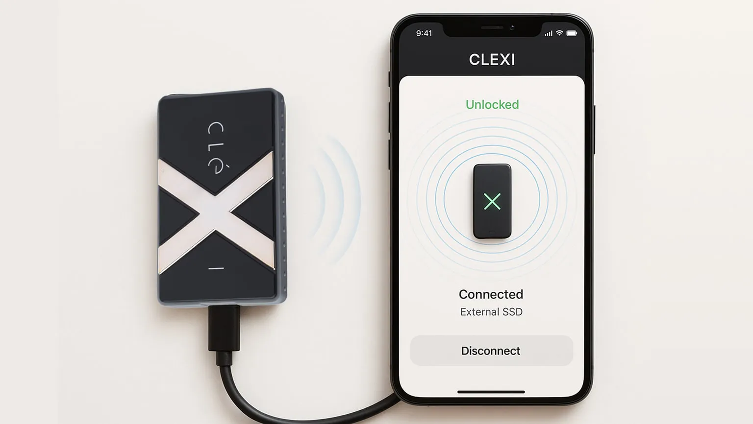 SSD امن بیومتریک با کنترل اپلیکیشن موبایل