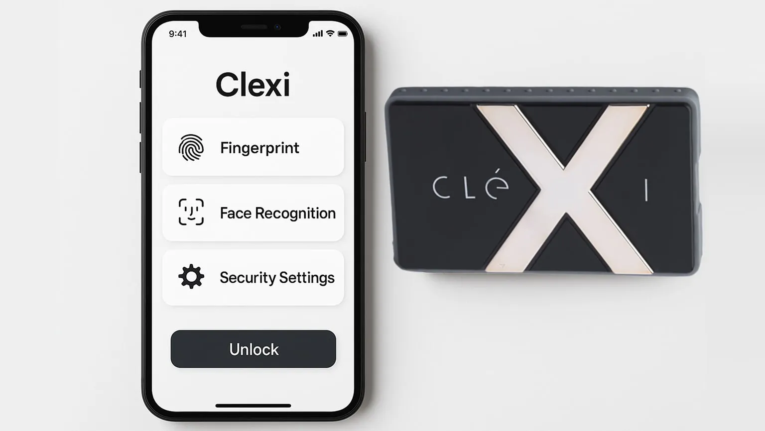 هارد فیزیکی امن بیومتریک Clexi با نشانگر قفل و اپ موبایلی