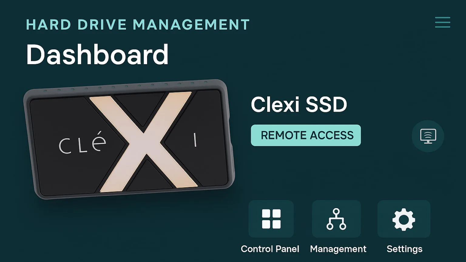داشبورد آنلاین هارد Clexi با رابط کاربری وب