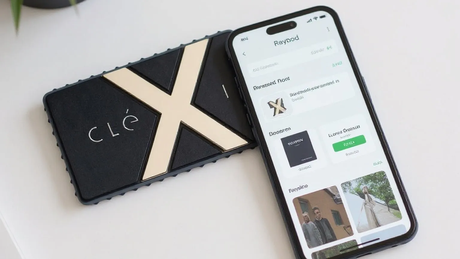 هارد اکسترنال Clexi مشکی با کابل Type-C روی میز کاری