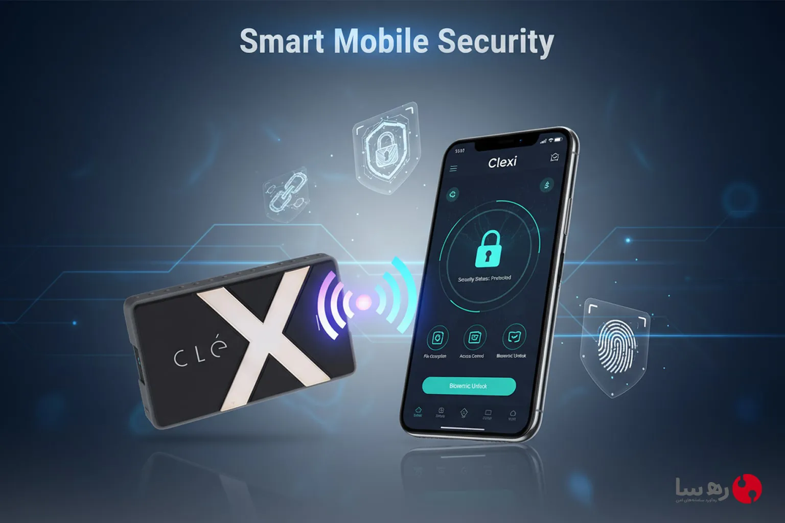خرید هارد اکسترنال Clexi با قابلیت کنترل از طریق اپ موبایلی و احراز هویت بیومتریک