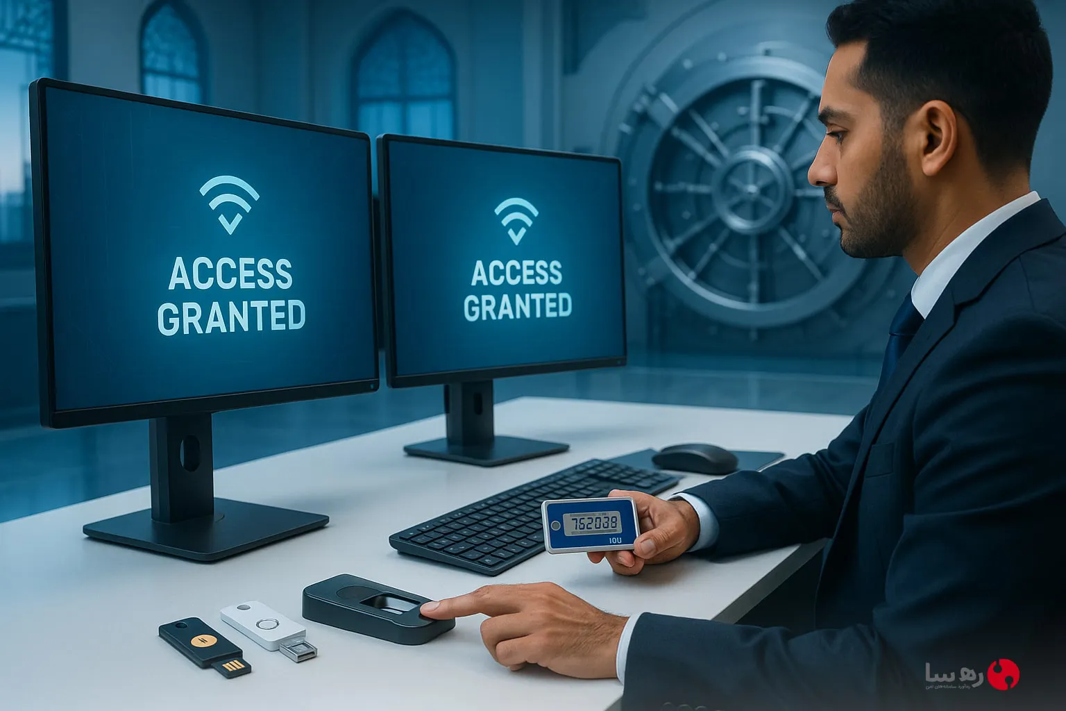 پروتکل‌های احراز هویت در بانکداری با بیومتریک و توکن OTP