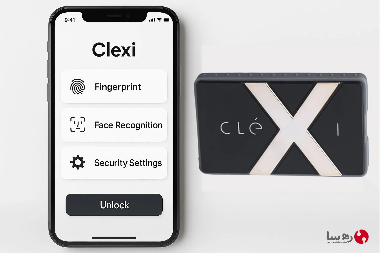 هارد فیزیکی امن بیومتریک Clexi با نشانگر قفل و اپ موبایلی