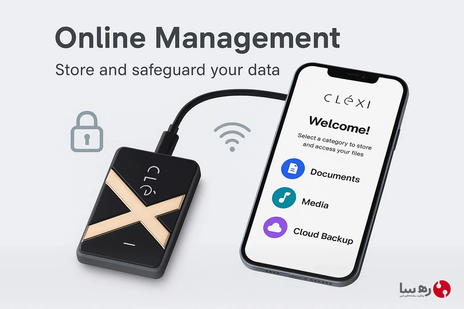 مدیریت هارد اکسترنال آنلاین Clexi با اپلیکیشن موبایل