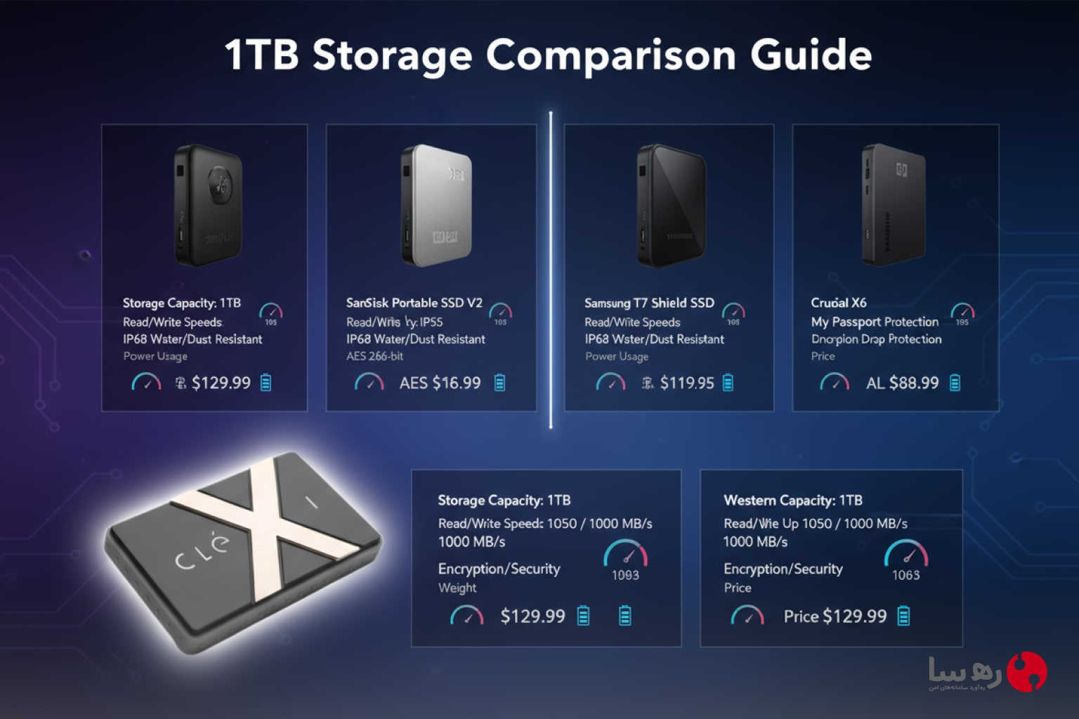 راهنمای خرید هارد 1TB، مقایسه انواع حافظه یک ترابایت