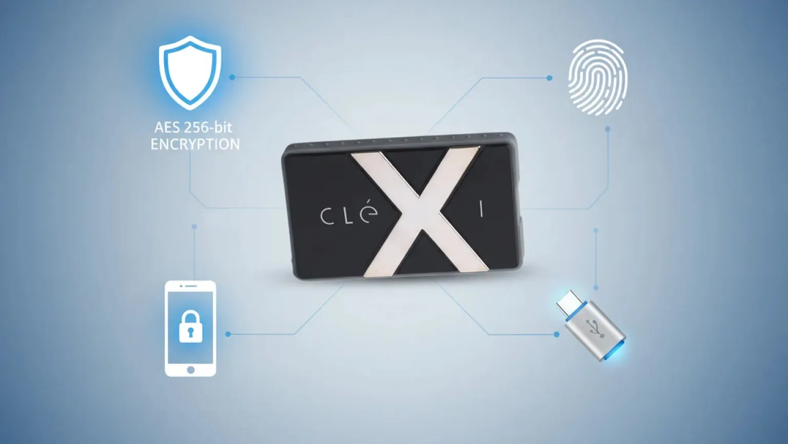 بهترین هارد قفل دار بازار ایران Clexi با قابلیت قفل بیومتریک