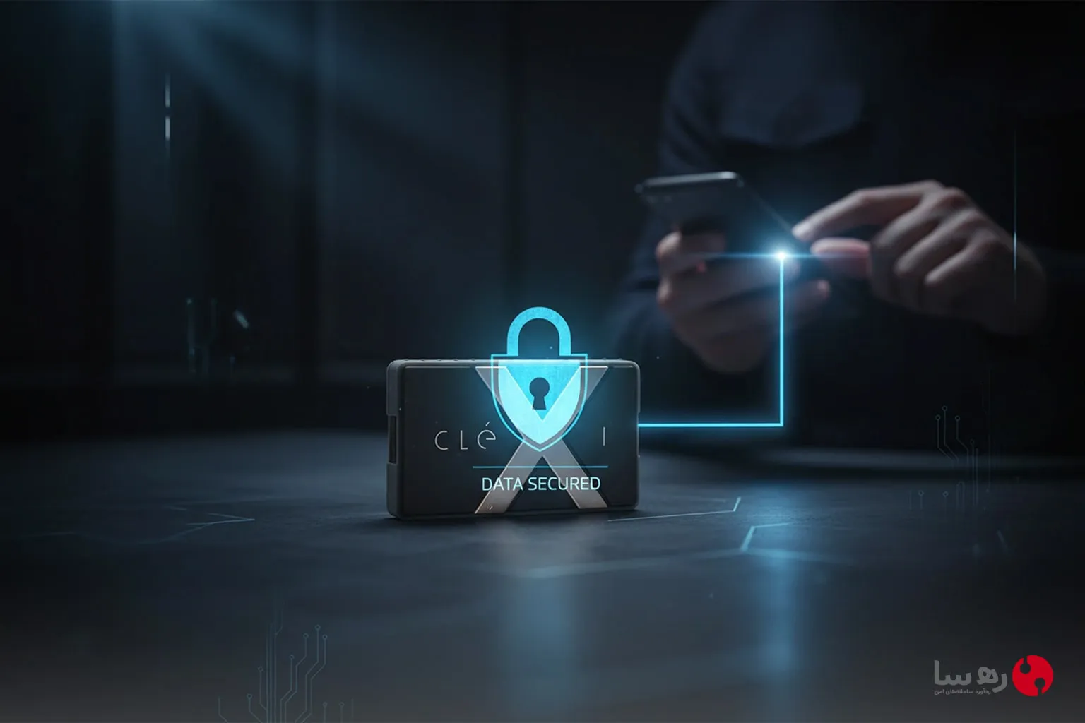 یک هارد اکسترنال 1 ترا ارزان مدل Clexi در کنار لپ‌تاپ و کنسول بازی