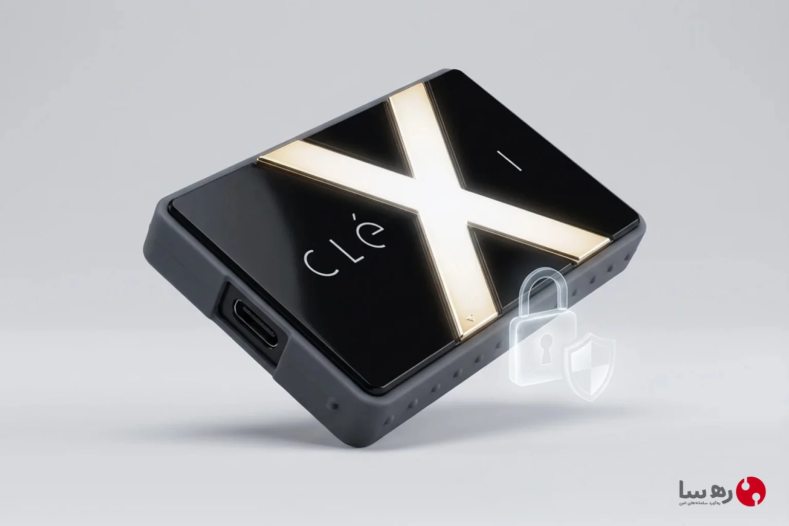 نمایش سیستم رمزنگاری AES-256 و امنیت اطلاعات در هارد اکسترنال Clexi