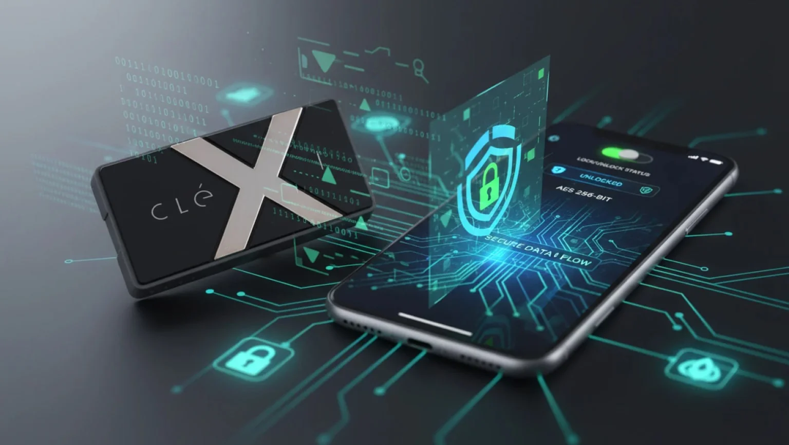 برنامه کنترل دستگاه ذخیرهسازی Clexi با نمایش اپلیکیشن موبایل و احراز هویت بیومتریک اثرانگشت