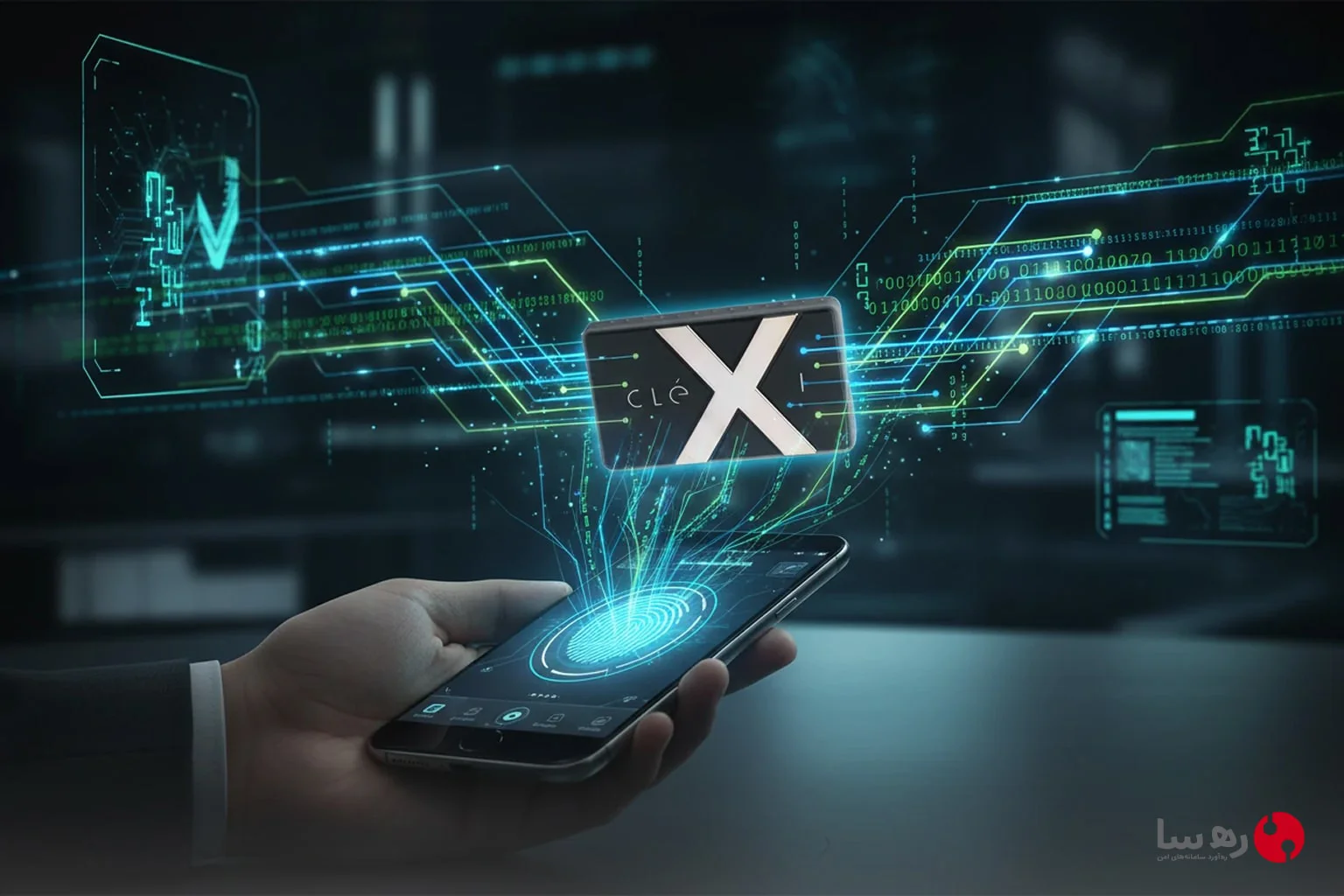 نرم‌افزار مدیریت رمز پیشرفته روی موبایل متصل به هارد اکسترنال Clexi برای باز کردن قفل