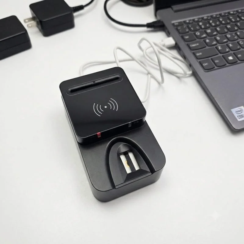 کارت‌خوان بیومتریک BioR502 Dual متصل به کامپیوتر