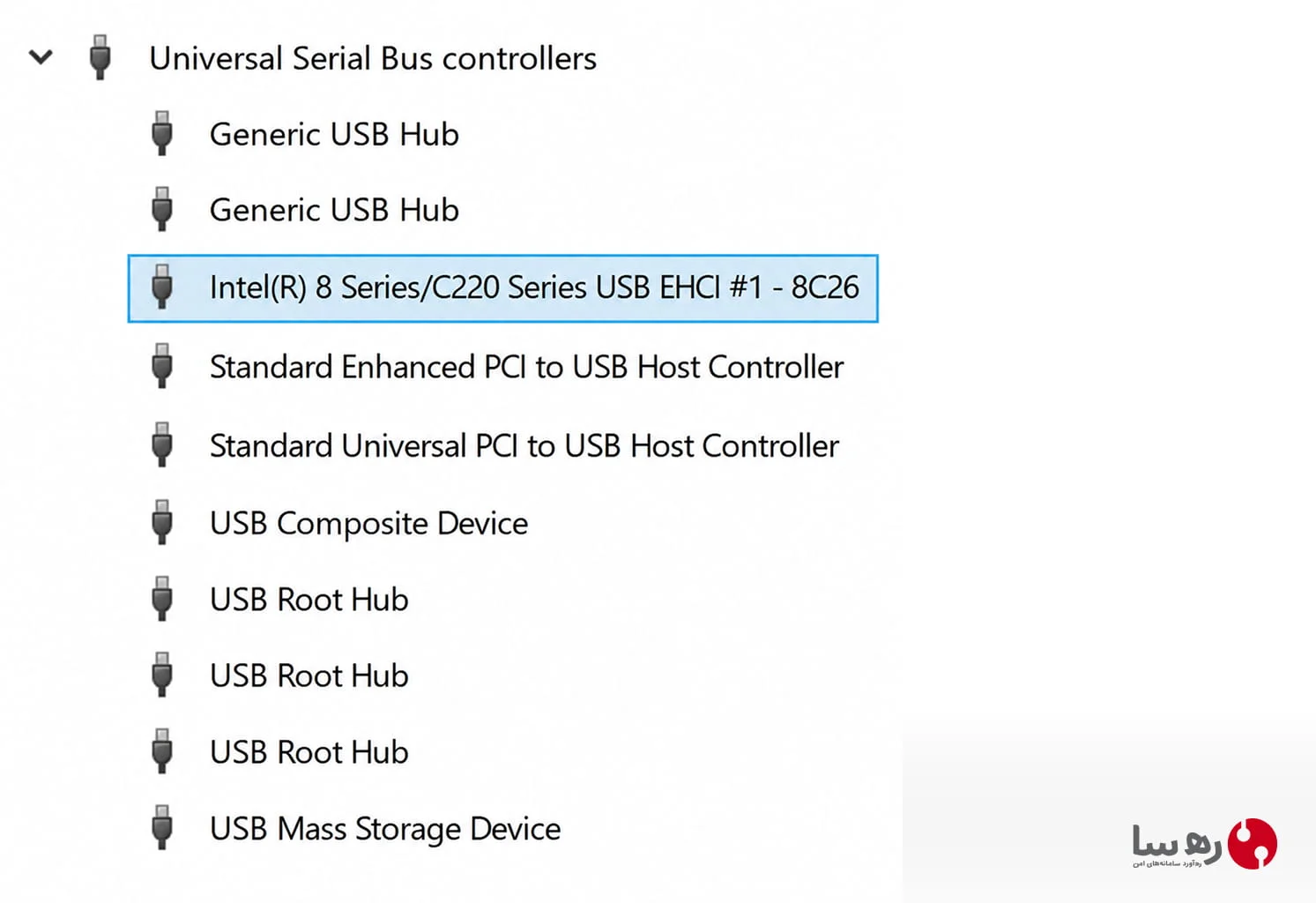 شناسایی موفقیت‌آمیز کنترلر USB و توکن ePass3003 پس از تنظیمات EFI و Passthrough در محیط مجازی