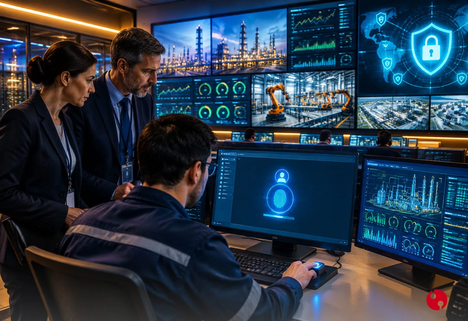 ارزیابی مدیر حراست فیزیکی و CISO از ورود بیومتریک FIDO به اتاق کنترل SCADA و سیستم‌های مانیتورینگ صنعتی