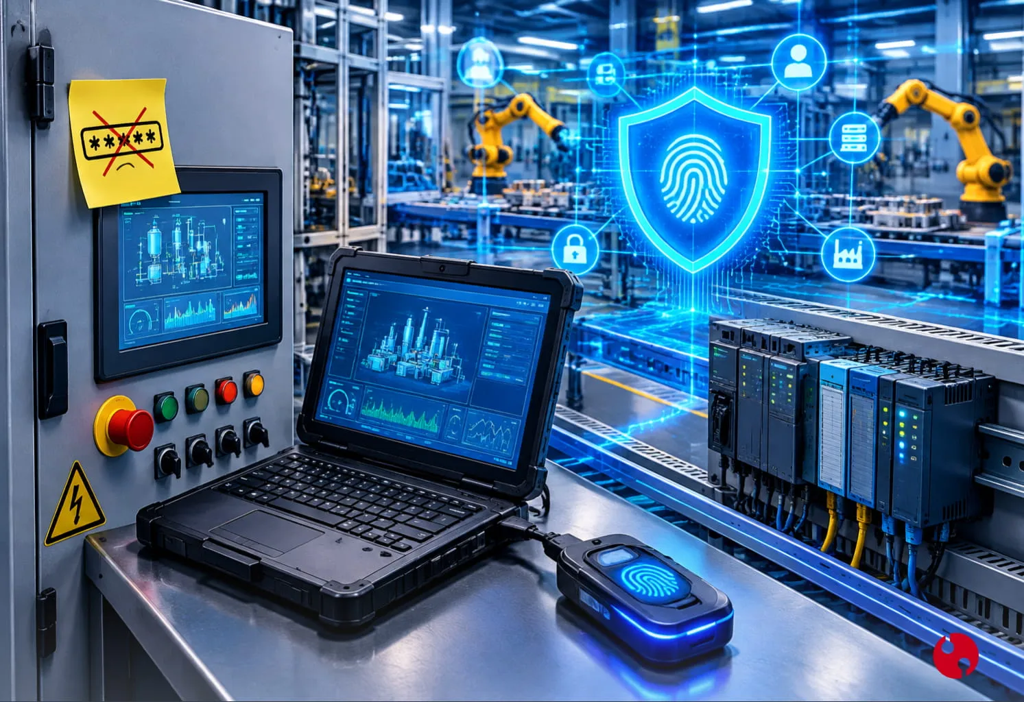 ارزیابی مدیر حراست فیزیکی و CISO از ورود بیومتریک FIDO به اتاق کنترل SCADA و سیستم‌های مانیتورینگ صنعتی