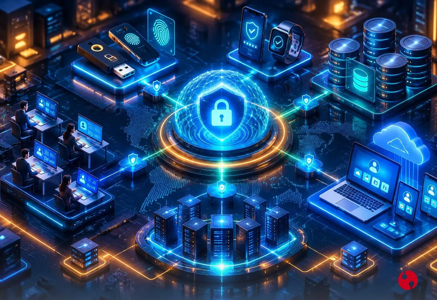 استقرار خرید سامانه مدیریت هویت و دسترسی IAM با توکن‌های FIDO2 و رمزیاب OTP